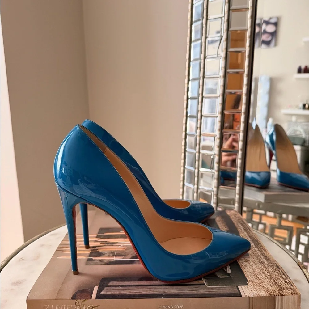 Christian Louboutin Vibrant Blue Heels - Picture 2 of 4